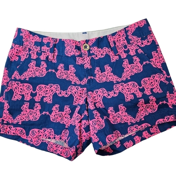 Lilly Pulitzer Callihan Short Colorful Bollywood Elephant Shorts Size 4 Women's - Picture 11 of 11